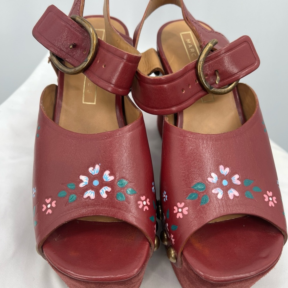 MARC JACOBS Women's Open Toe Dawn Wedge Sandals In Wiee Size 38